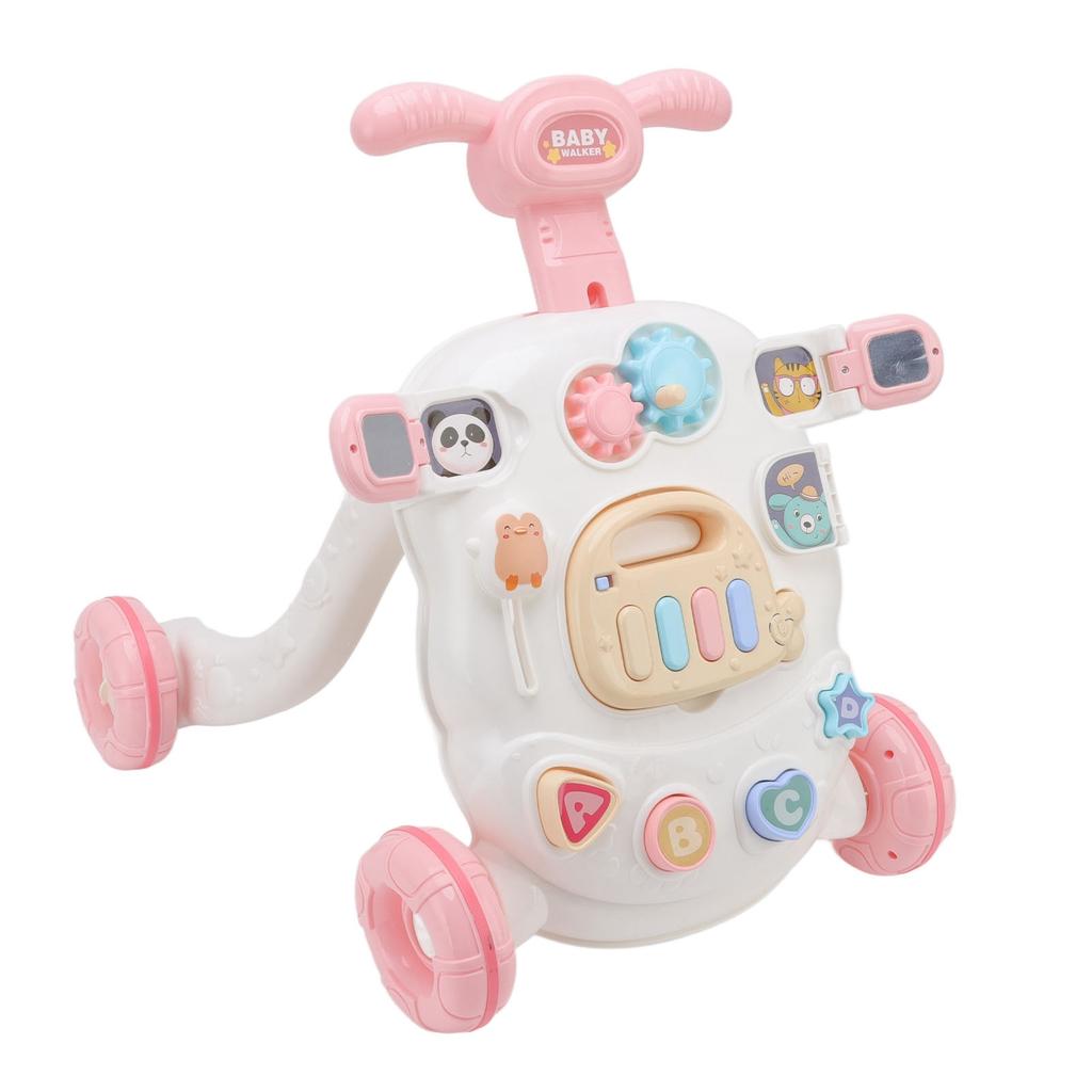 Baby Push Walker Ergonomic Design Nonslip Adjustable Handle Triangular Structure Safe Durable