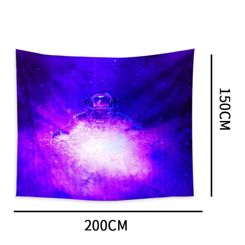 UV Fluorescent Tapestry Starry Sky Print Wall Hanging Art Home Decor