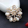 Модная 3D Брошь-Венок с Жемчугом, Цветок, Корсаж, Женский Аксессуар, Изысканный, Гипоаллергенный, Роскошный, Эмаль, Долговечный Цвет, Аксессуар