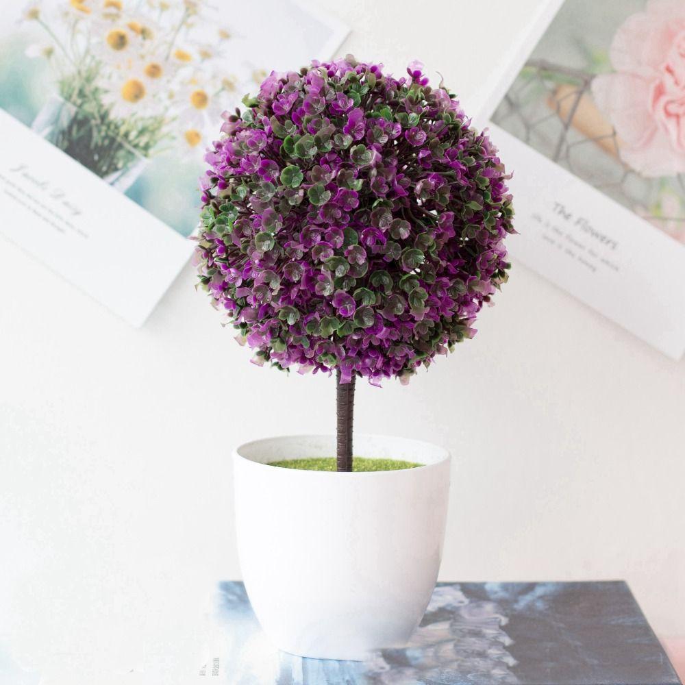 Креативное маленькое дерево в горшке Новая симуляция Искусственные цветы Домашнее украшение Искусственные растения Бонсай