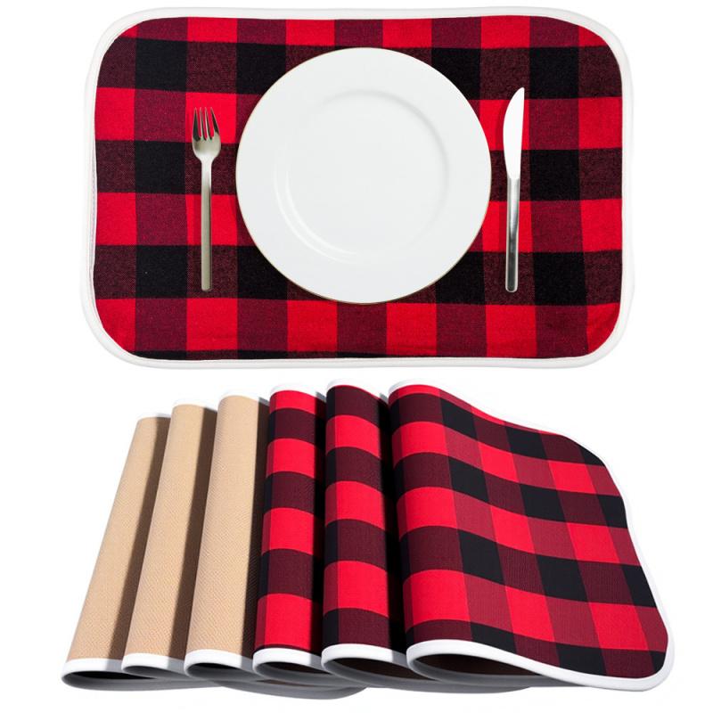 29.5X45СМ Рождественские украшения Плед Тканевая Подставка Под Тарелку Обеденный Стол Нож Вилка Тарелка Подставка Плед Скатерть Настольная Подкладка