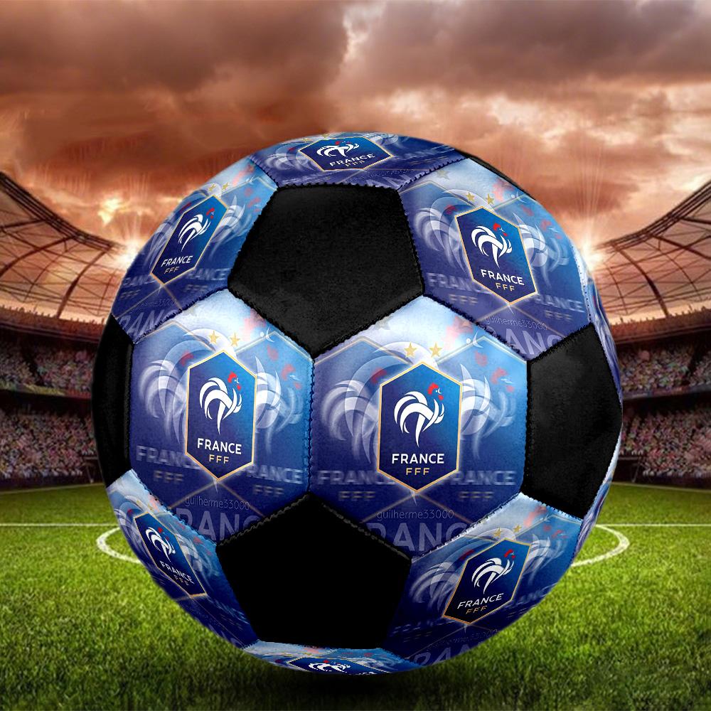 France National Football Team Soccer Ball Colorful All Ages Machine Stitched PVC Competition Ready Durable High-Bounce.SIZE5