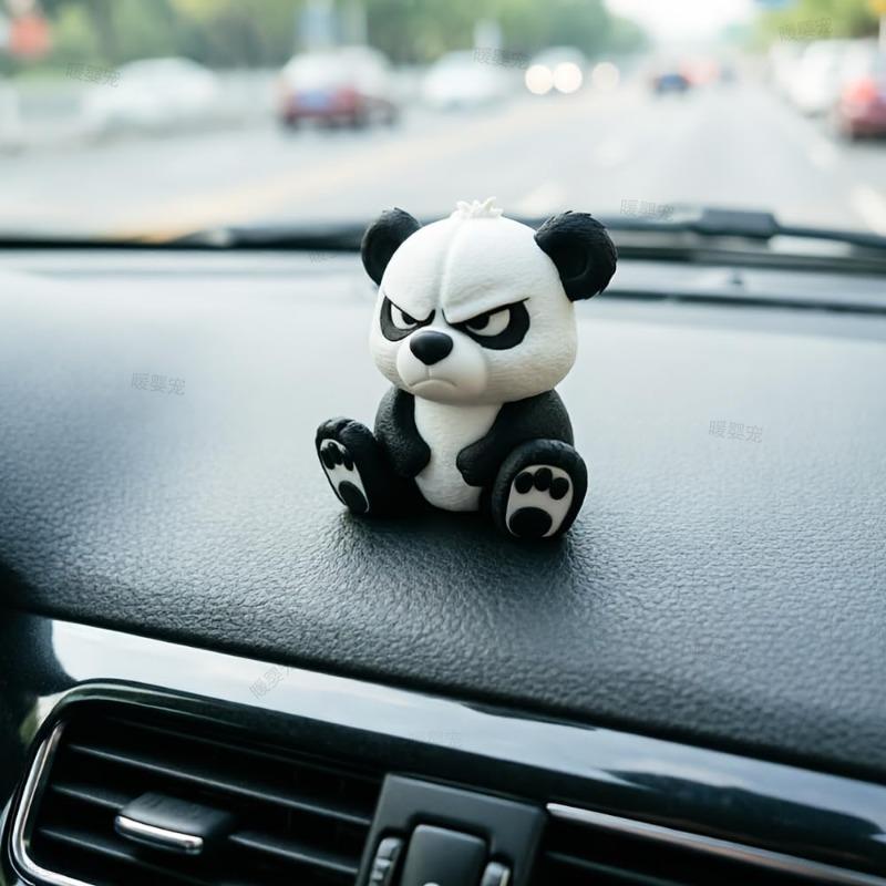 Xiaomi Cute Panda Statue Car Decor Panda Sculpture Ornament for Home Decoration Easter Gift Car Ornament 3D Irritable Panda Figurine