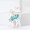 Fashion Cute Alloy Enamel Cat Brooch Temperament Versatile Women'S Suit Shirt Corsage Jewelry Pin