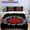 Red Hot Chili Peppers 3pcs Bedding Set Duvet Cover Closure Includes 1 Duvet Cover & 2 Pillowcases for All Seasons Bedroom Home Dorm Decor