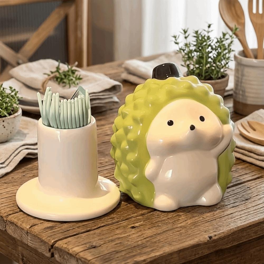 Creative Hedgehog Toothpick Dispenser Portable Cotton Swab Tube  Household Use