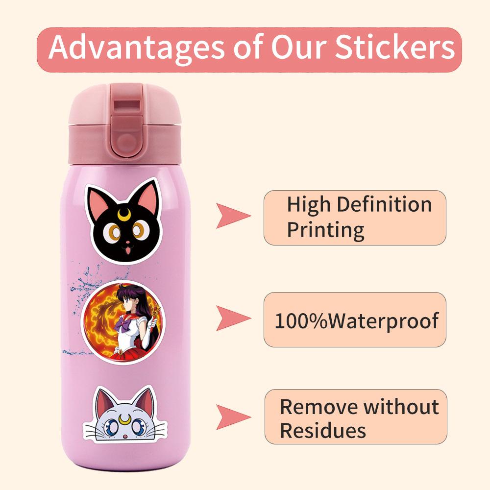 55 Новых Мультяшных Граффити Наклеек Сейлор Мун Самокат Чемодан DIY Наклейки