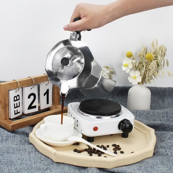 Итальянская кофеварка - ROSSETTO - Moka Express - Блестящий алюминий - 14 чашек - Прозрачная крышка