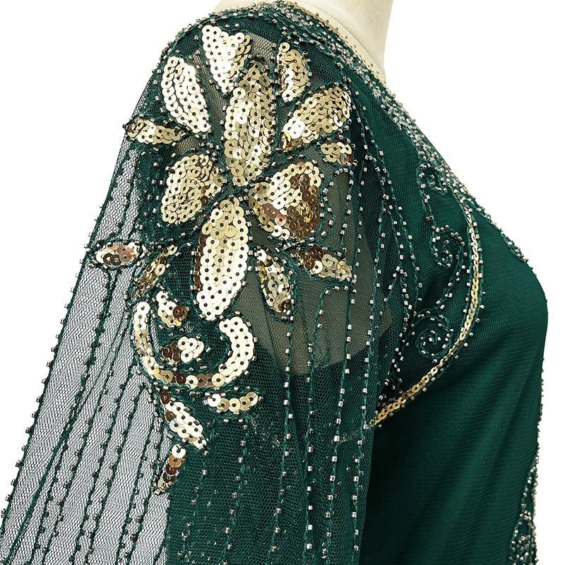 Винтажное платье Гэтсби с пайетками и бахромой для выпускного вечера, платье для званого ужина, большого размера, сексуальное платье