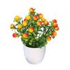 Разноцветные искусственные фрукты бонсай, белый цветочный горшок, апельсиновое персиковое клубничное фруктовое дерево, горшечный гранат, лимон, фото-реквизит