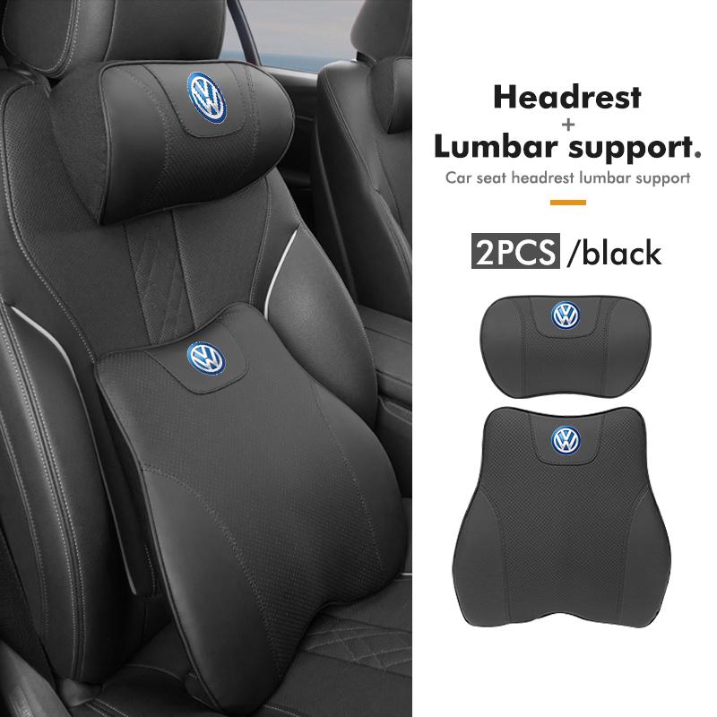 Hub Caps For Volkswagen VW Car Headrest Lumbar Support Memory Cotton Fatigue Relief Cushion Scirocco Jetta Beetle Golf 4 5 6 Pas