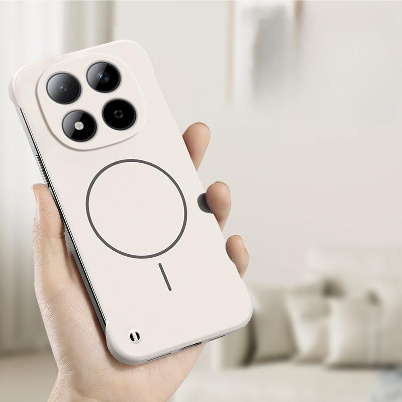 Ультратонкий безрамочный магнитный чехол для Xiaomi Redmi Note 15 14 Pro Plus Note 13 5G Note 12Pro Magsafe Жесткий ПК Матовый чехол-накладка