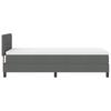 Boxspring bed with headboard Dark Grey 100 x 200 cm Fabric