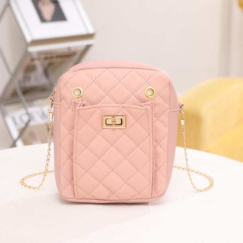 2025 Милая мини-сумка для мобильного телефона Модная классическая ромбовидная вышитая сумка кроссбоди Маленькая квадратная сумка Женская сумка для мелочи Оптом