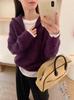 Women's Pure Wool Lapel Sweater, Autumn/Winter 2025, Thick Knit Loose POLO Collar Pullover.