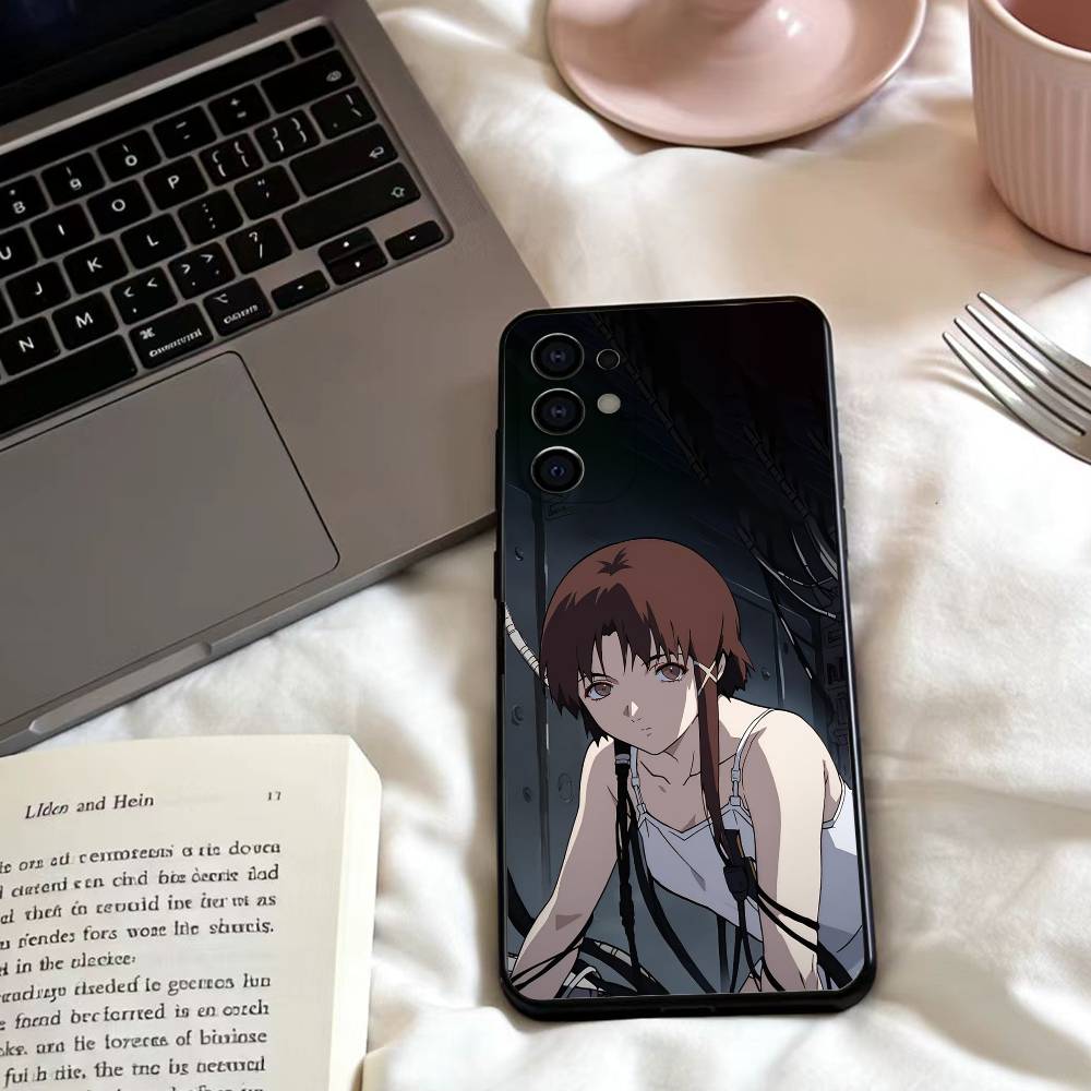Чехол для телефона S-Serial Experiments L-Lain для Samsung S25,24,23,22,30,21,10,9,Ultra,Plus,Lite,FE,4,5 G Мягкий Черный Чехол