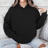 Women's Casual Loose Hooded Multi-coloured Solid Colour Autumn and Winter Sweatshirt