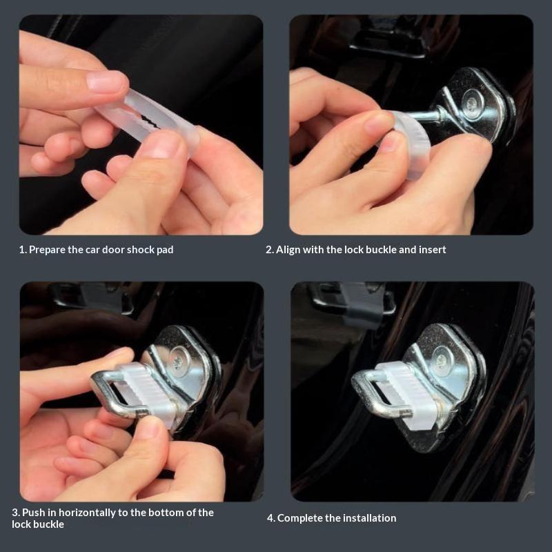 Universal Silicone Car Door Lock Cover Anti Vibration Shock Absorber Waterproof Rust Prevention Car Door Protection Accessory