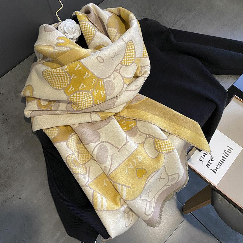 Premium High-quality Air-conditioned Room Shawl Outside Women's Summer Office Nap Imitation Cashmere Fringed Warm Scarf