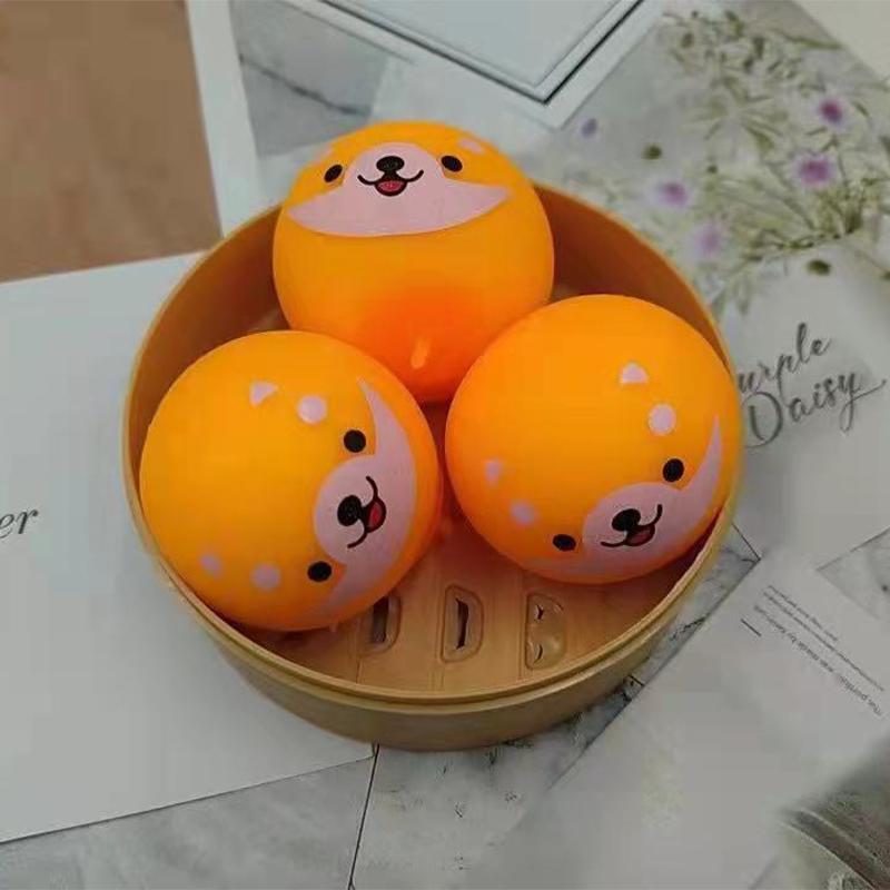 Игрушки Милое Животное Круглый Мячик-Антистресс Сквиши Мягкая Игрушка Отскакивающий Мягкий Сжимаемый Мячик-Антистресс Для Снятия Стресса Креативная Сборка Своими Руками Подарок Подарочная Коробка