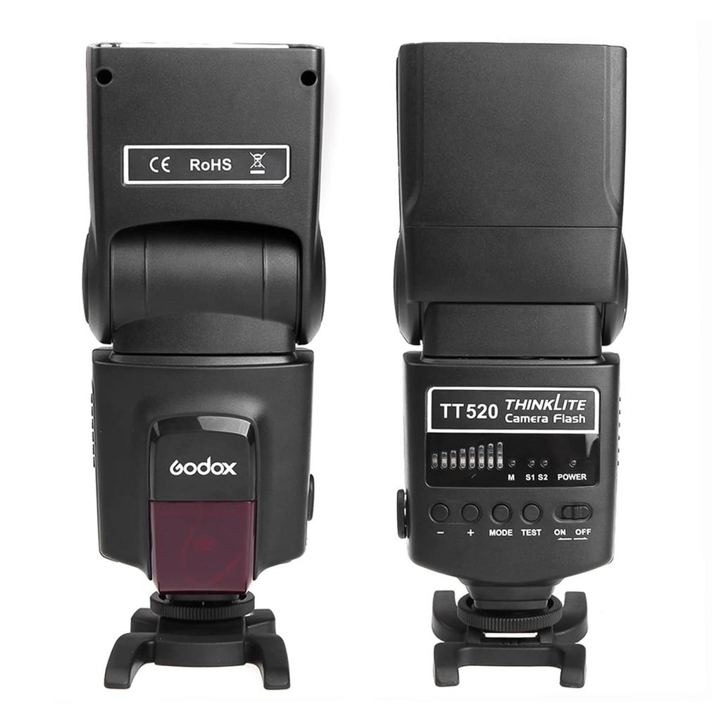 Вспышка Godox TT520 Speedlite для фотокамер и зеркальных камер с режимом ведомой вспышки, совместимая с передатчиком AT-16, ведущее число 33, поддержка S1/S2, 2.4G