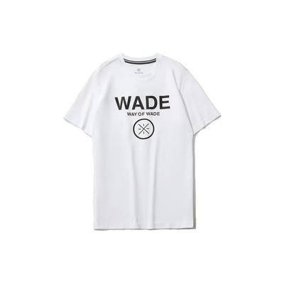 Футболка мужская спортивная с коротким рукавом Li Ning Wade Series Letter, свободная, белая, AHSR177-3