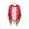 Новый вышитый кружевной шарф шаль цветочная треугольная вуаль шаль для женщин шарф для вечеринки свадебное пончо палантины женские повязки на голову накидки
