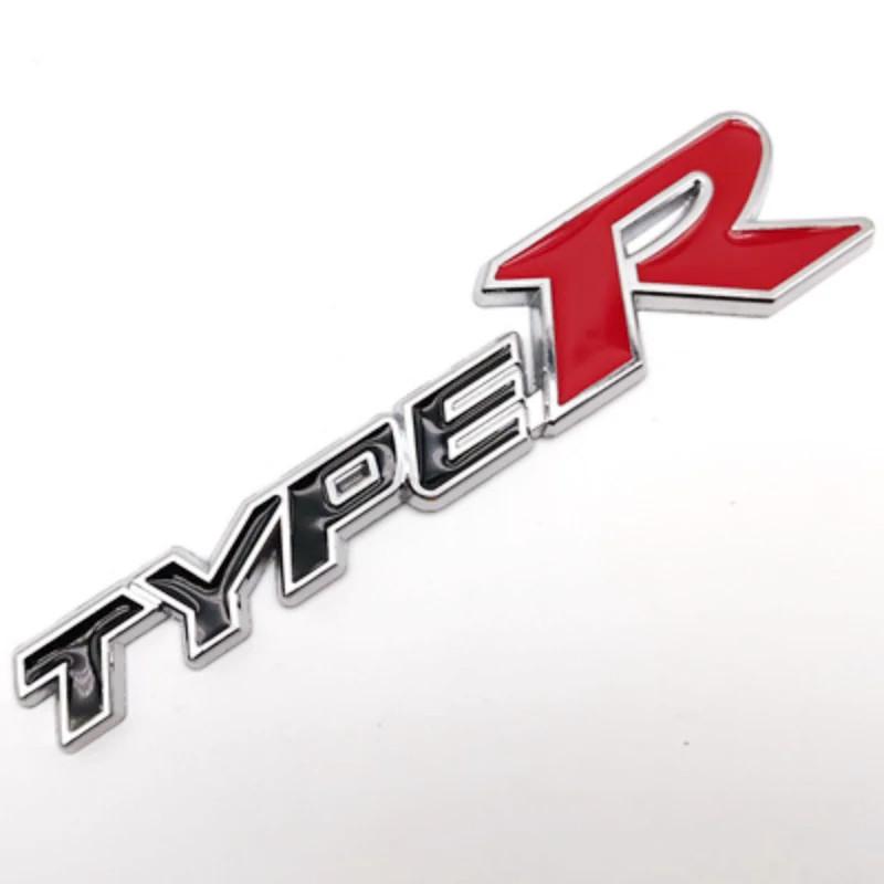 COT1 3D Metal Type S Logo Type R Emblem Letters Car Trunk Badge For Honda Accord Civic FK2 FN2 EP3 Type S R Sticker Accessories