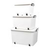 Miflame Thickened Plastic Storage Box with Lid and Wheels