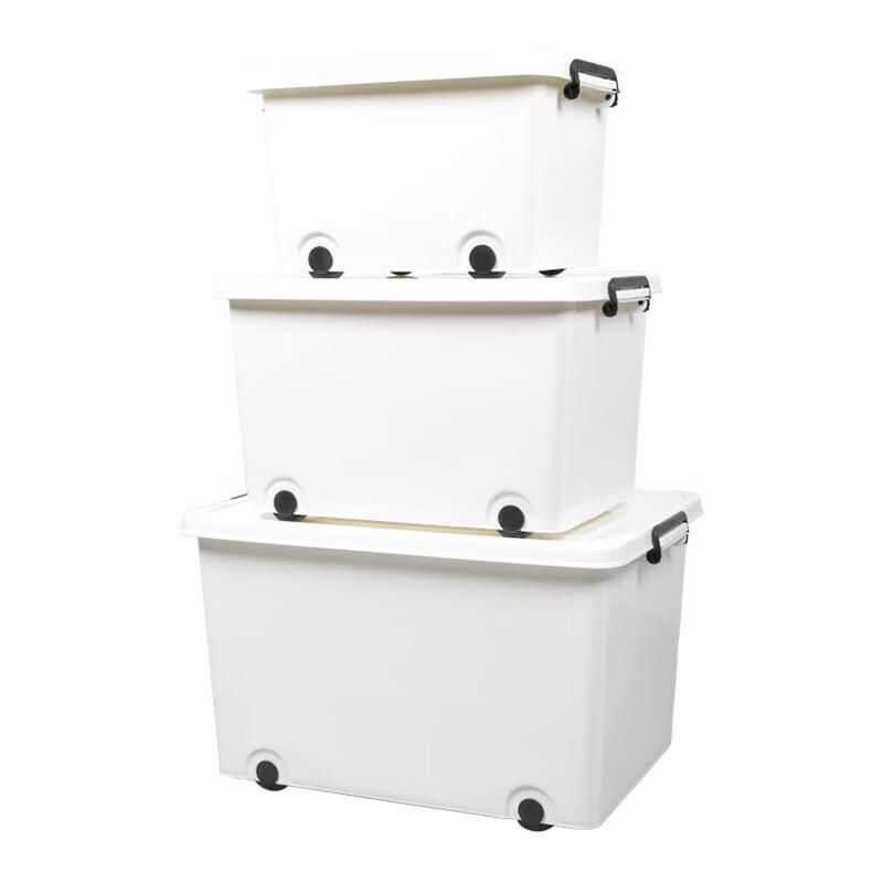 Miflame Thickened Plastic Storage Box with Lid and Wheels