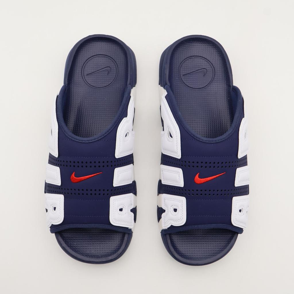 FQ8699-400 Nike Air More Uptempo Slide Олимпийский Белый Полуночный Синий (Мужской)