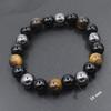 Bracelet - UEUC - Tiger's Eye - Hematite - Black Obsidian - 10 Mm