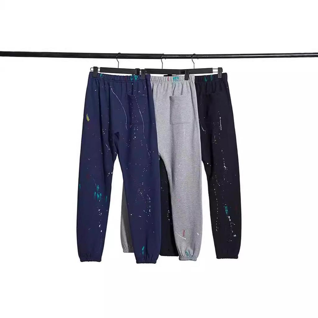 GALLERY DEPT Ink Splatter Graffiti Unisex Cotton Hoodie Set - Autumn Loose Fit