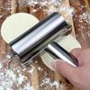 Effort-Saving Stainless Steel Rolling Pin with Wheels for Dough and Dumplings