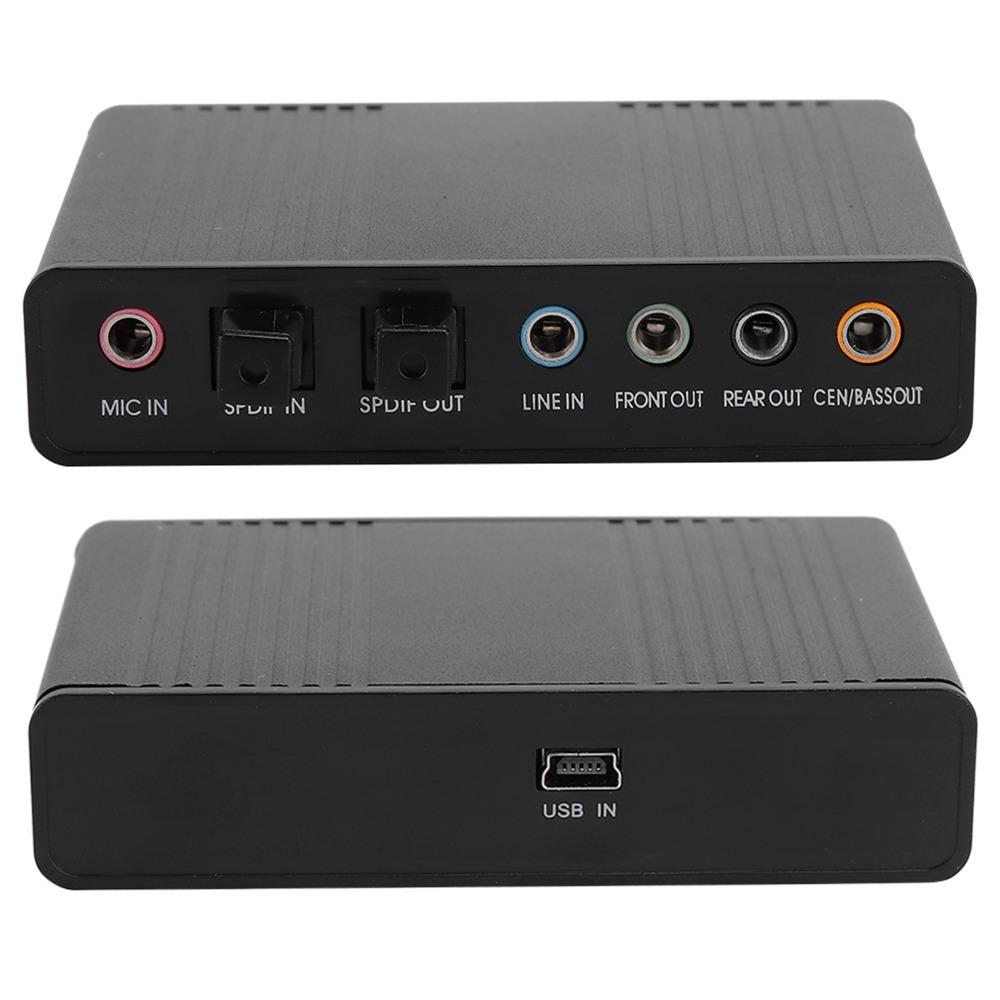 5.1 Channel External Sound Card Plug and Play Optical Audio Sound Card Computer Audio