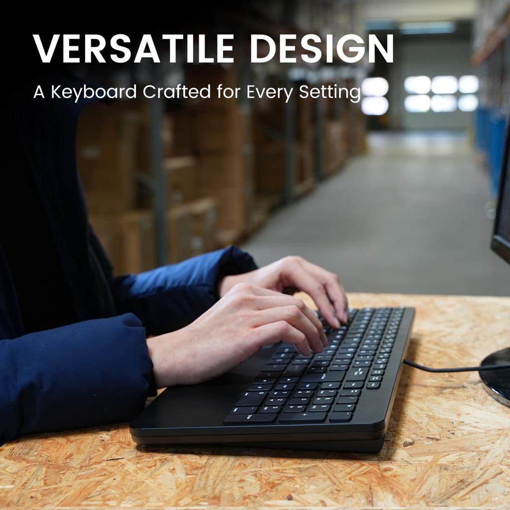 Perixx Wired Compact Keyboard with Touchpad Pantograph Key PERIBOARD-534US