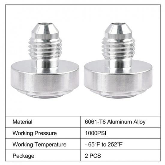 2-4pc Male Billet Aluminum Weld On Fitting Nuts 4AN 6AN 8AN 10AN 12AN 16AN 20AN