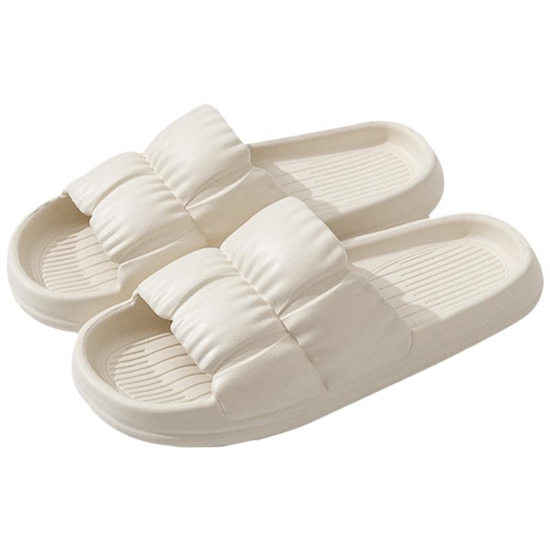 Women Home Shoes Thick Platform Slipper Summer Beach Flip Flops Women EVA Soft Sole Flat Shoes Mute Non-slip Slides Beach Sandal