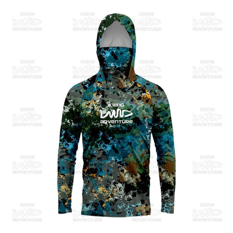 Mens Quick-Dry UV Protection Hooded Fishing Shirt With Breathable Milk Silk Fabric Outdoor Sports Cycling Running