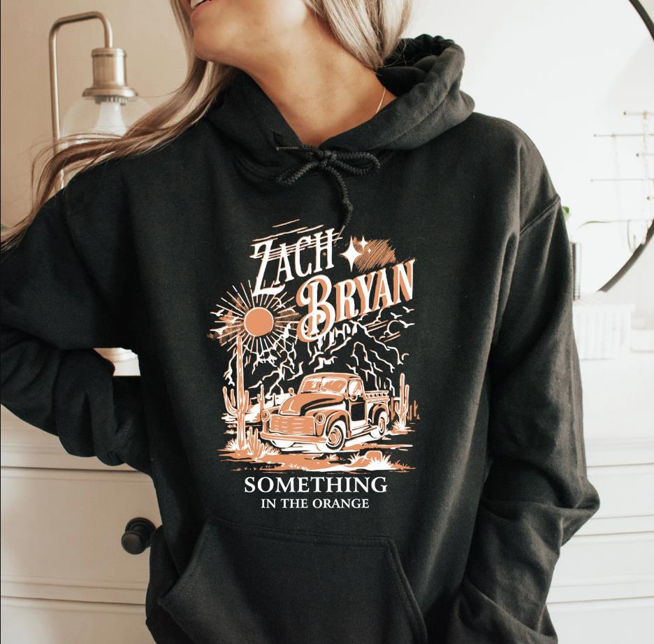 Худи с принтом Zach Bryan Something In The Orange для женщин