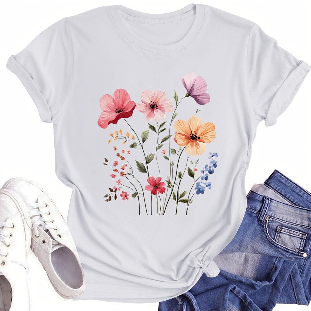 Toddler Girl Boy T-Shirts Kids Top Boys And Girls Printed Short Sleeved T-shirt 1-12Y