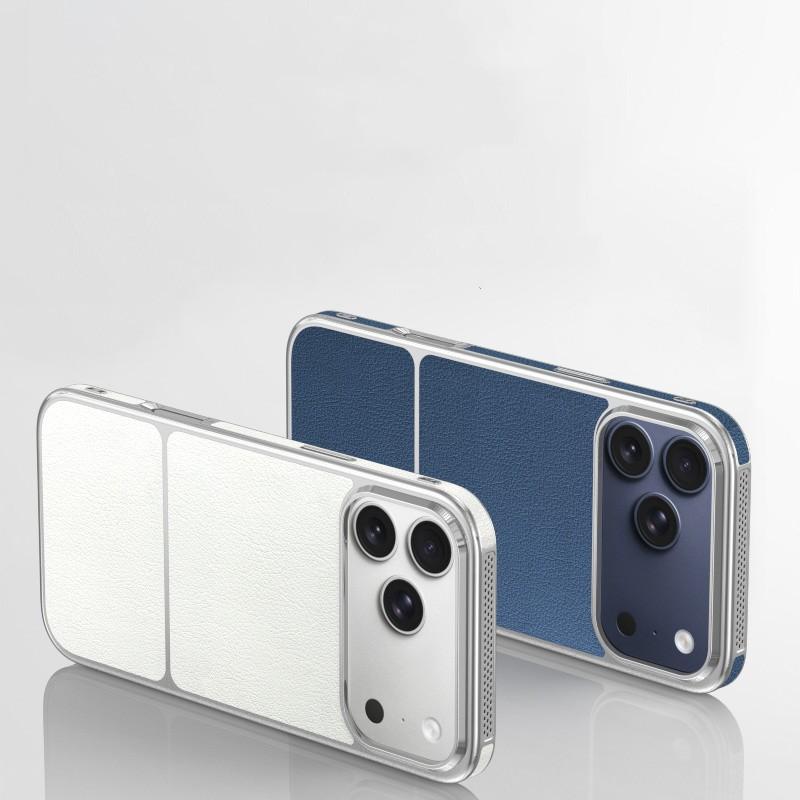 For iPhone 17 Pro Max 13 14 15 16 Pro Case Luxury For Magsafe Magnetic Leather Heat Dissipation High-end Plating Dustproof Cover