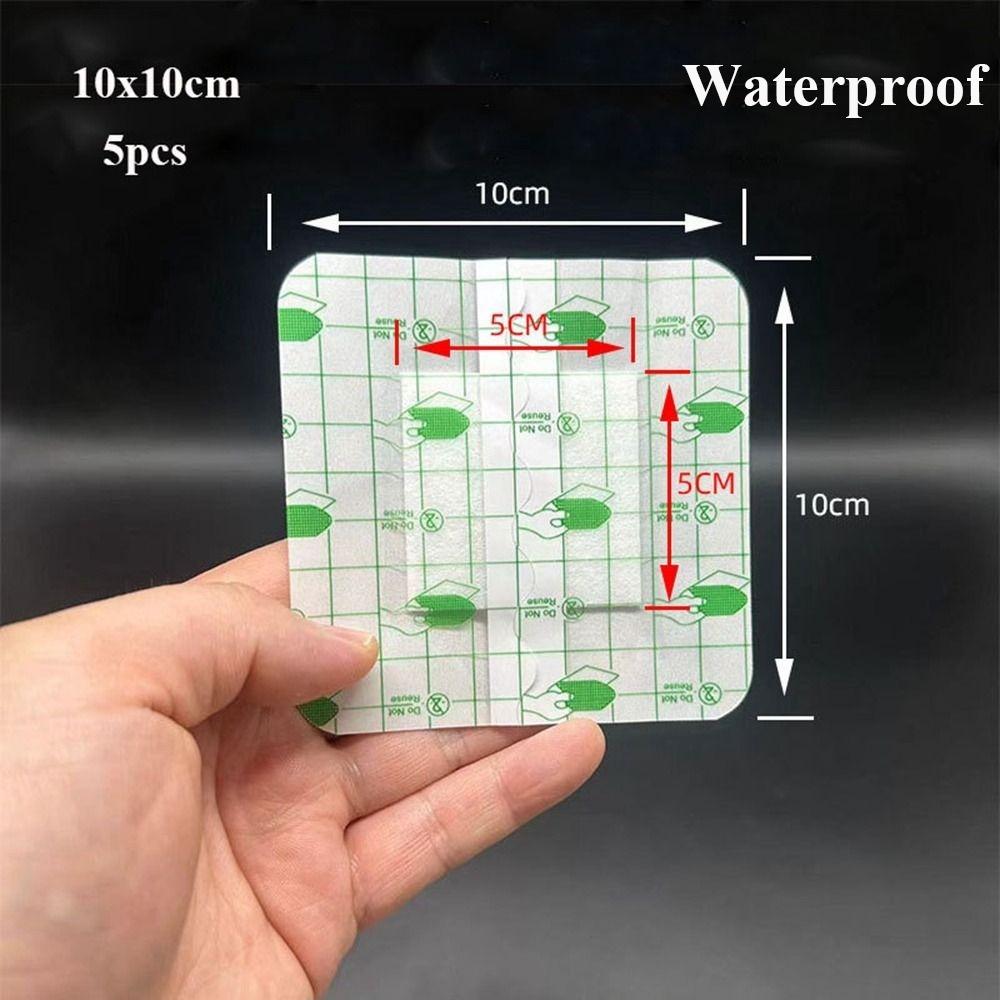 5/10 шт. дышащая повязка на рану, нетканая водонепроницаемая наклейка, самоклеящаяся повязка