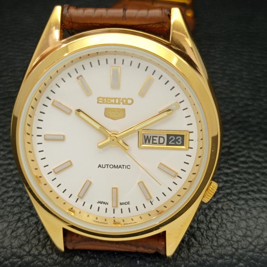 ВОССТАНОВЛЕННЫЕ ВИНТАЖНЫЕ SEIKO 5 AUTO 6309A ЯПОНИЯ МУЖСКИЕ ЧАСЫ С БЕЛЫМ ЦИФЕРБЛАТОМ a425907-2