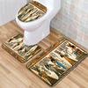 Текстурированный туалетный трехсекционный напольный коврик, ванный трехсекционный ковер, придверный коврик