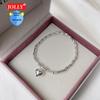 2023 Handmade 925 Sterling Silver Heart & Bead Bracelet for Women