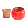 1 Set Flower Pot Dual Layer Shatterproof Plastic Decorative Plant Flower Pot with Water Container for Home