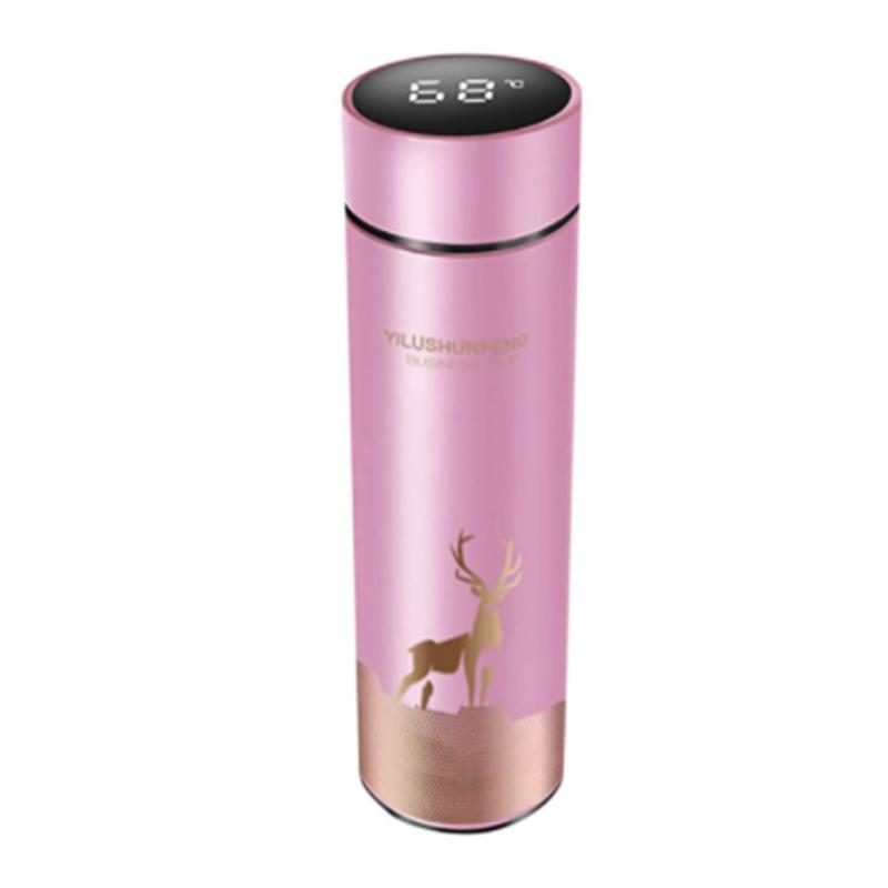 Симпатичный интеллектуальный дисплей температуры, термос из нержавеющей стали, изоляционная чашка, кофейная чашка, вакуумная бутылка, умная бутылка для воды