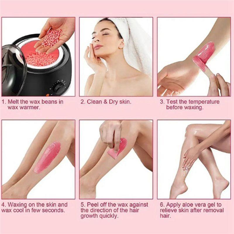 A04V 300G Восковые гранулы для депиляции всего тела, горячий пленочный воск, твердые гранулы воска для воскоплава