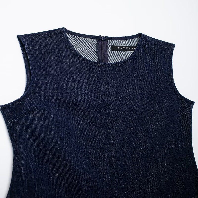 Fashion Style 2024 Autumn New Women's Cotton Denim All-Matching Short Dress Short Skirt 4676247